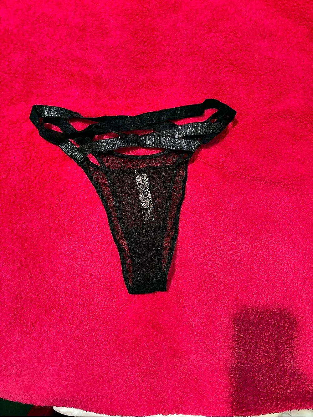 Victoria's Secret Very Sexy Strappy Brazilian Panty Black Medium